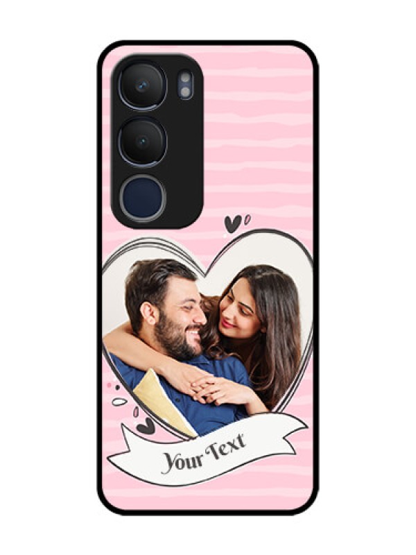 Custom Vivo Y29 5G Custom Glass Phone CaseVintage Heart Design