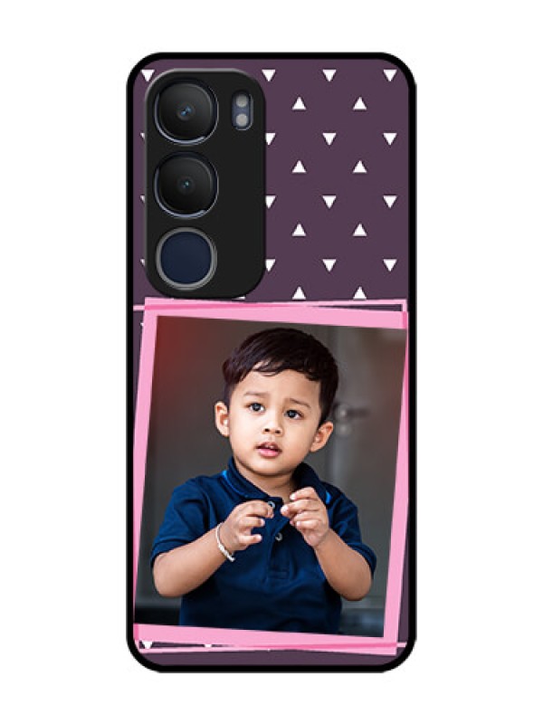 Custom Vivo Y29 5G Custom Glass Phone CaseTriangle Pattern Dotted Design