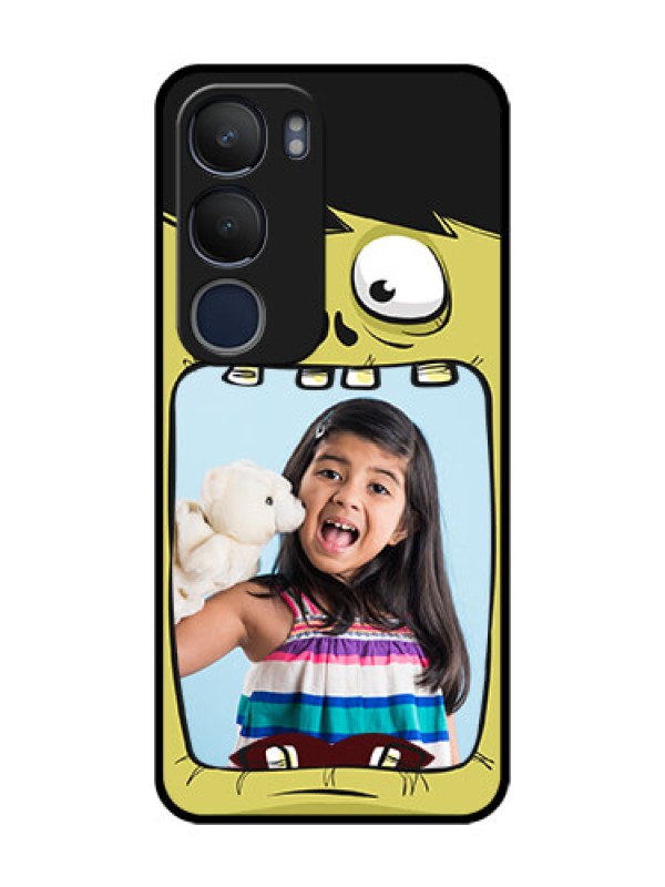 Custom Vivo Y29 5G Custom Glass Phone CaseCartoon Monster Back Case Design