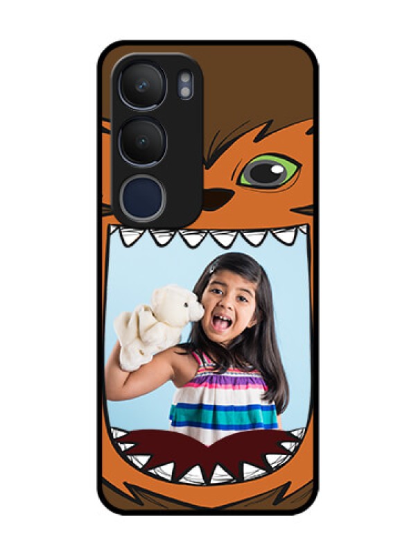 Custom Vivo Y29 5G Custom Glass Phone CaseOwl Monster Back Case Design