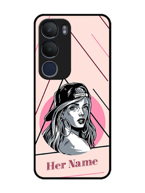 Custom Vivo Y29 5G Custom Glass Phone CaseRockstar Girl Design