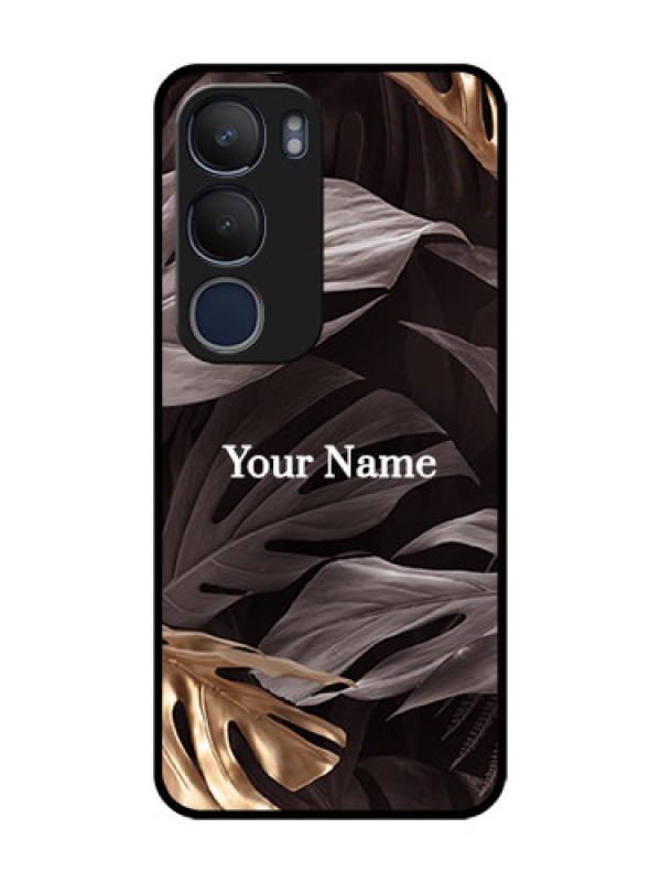 Custom Vivo Y29 5G Custom Glass Phone CaseWild Leaves Digital Paint Design