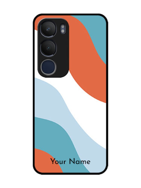 Custom Vivo Y29 5G Custom Glass Phone CaseColoured Waves Design