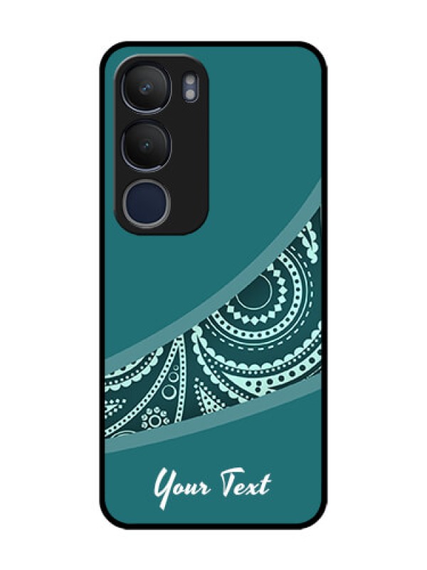 Custom Vivo Y29 5G Custom Glass Phone CaseSemi Visible Floral Design