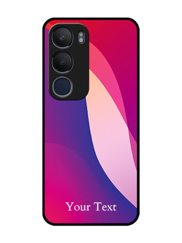 Custom Vivo Y29 5G Custom Glass Phone CaseDigital Abstract Overlap Design
