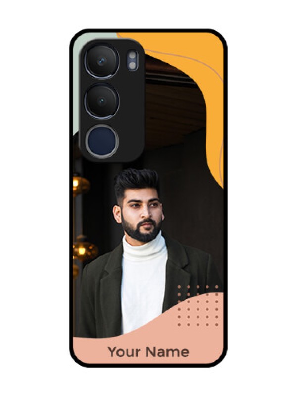 Custom Vivo Y29 5G Custom Glass Phone CaseTri - Coloured Overlay Design