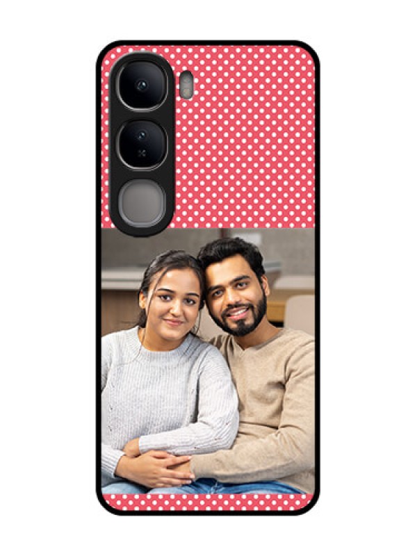 Custom Vivo Y300 5G Custom Glass Phone CaseWhite Dotted Design