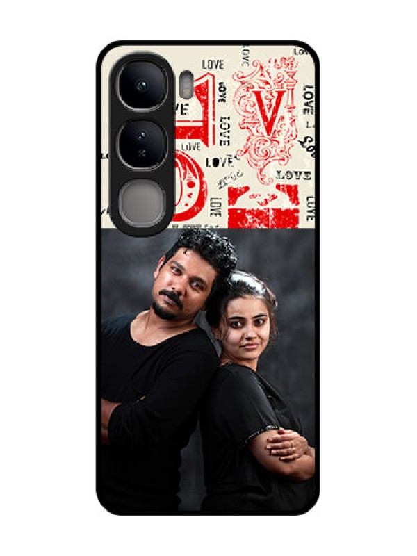 Custom Vivo Y300 5G Custom Glass Phone CaseTrendy Love Design Case