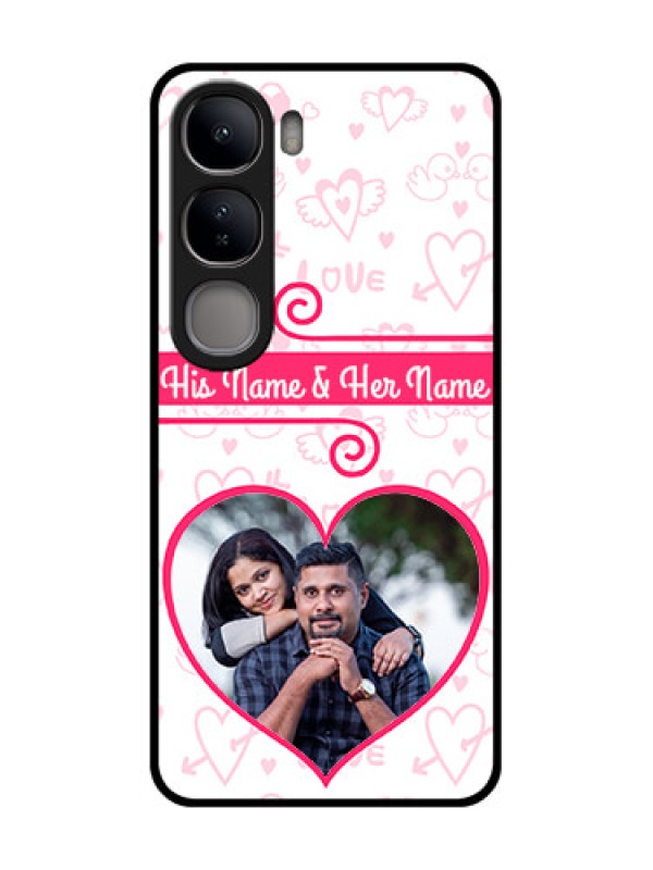 Custom Vivo Y300 5G Custom Glass Phone CaseHeart Shape Love Design