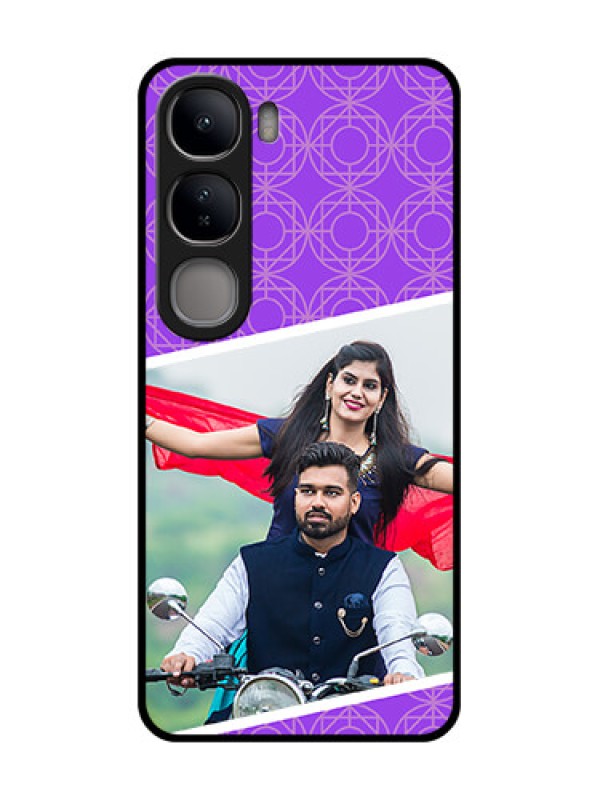 Custom Vivo Y300 5G Custom Glass Phone CaseViolet Color Pattern Design