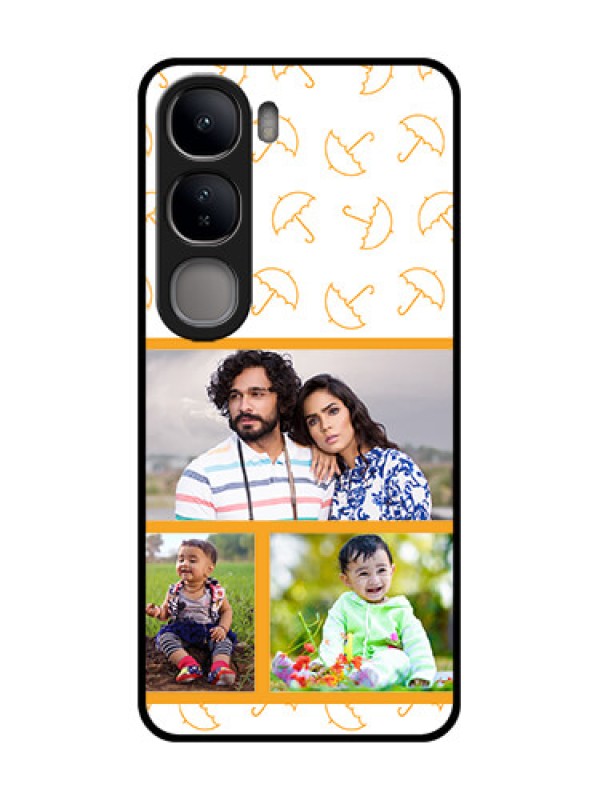 Custom Vivo Y300 5G Custom Glass Phone CaseYellow Pattern Design
