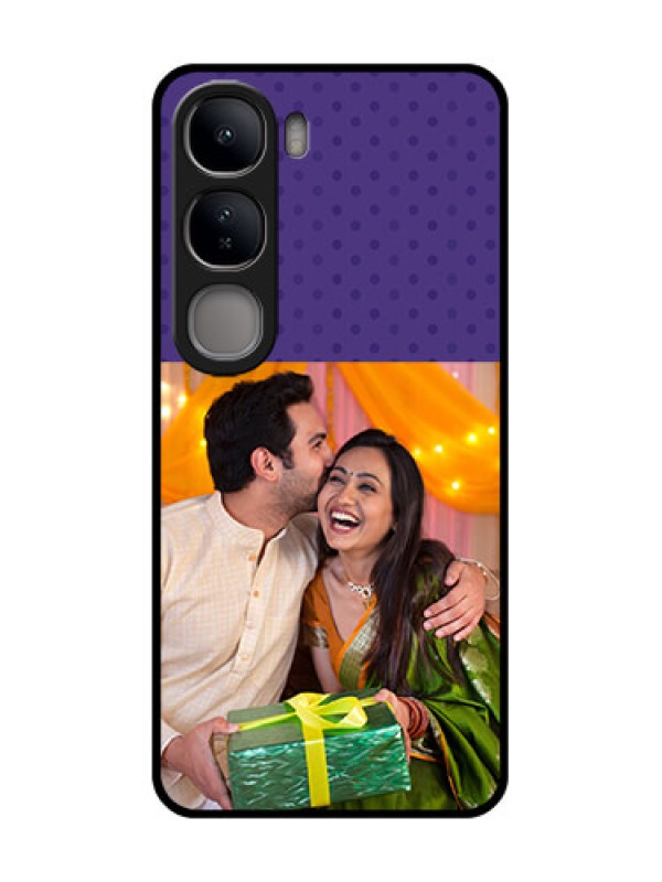 Custom Vivo Y300 5G Custom Glass Phone CaseViolet Colored Pattern Design