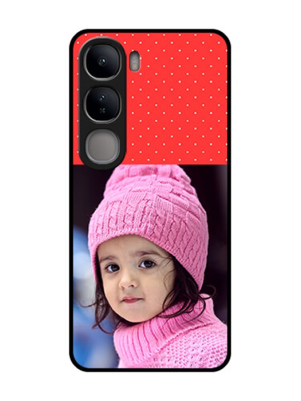 Custom Vivo Y300 5G Custom Glass Phone CaseRed Pattern Design