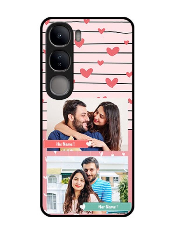 Custom Vivo Y300 5G Custom Glass Phone CasePhoto With Heart Design