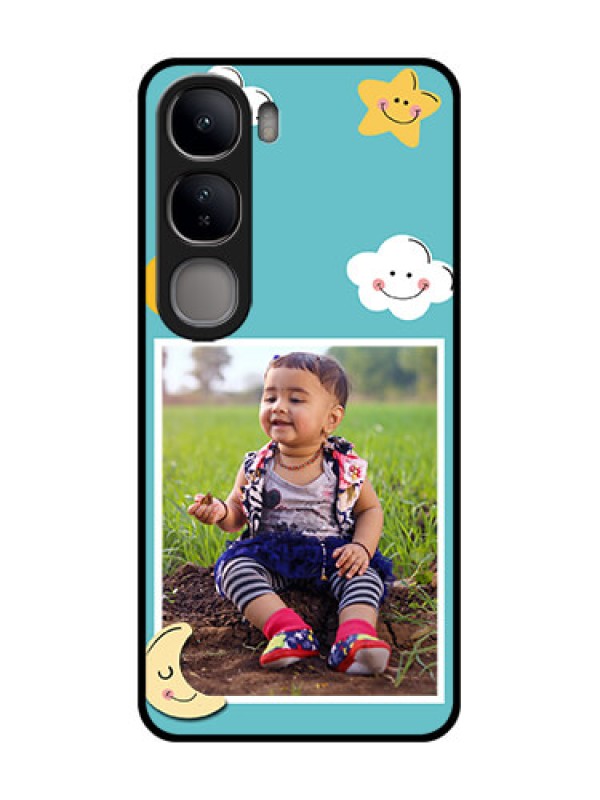 Custom Vivo Y300 5G Custom Glass Phone CaseSmiley Kids Stars Design