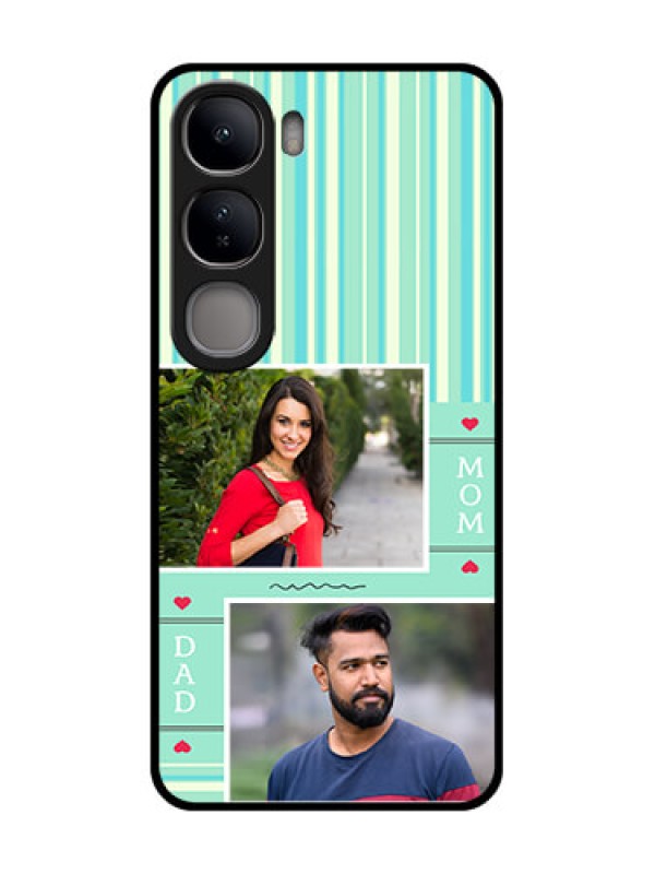 Custom Vivo Y300 5G Custom Glass Phone CaseMom and Dad Pic Design