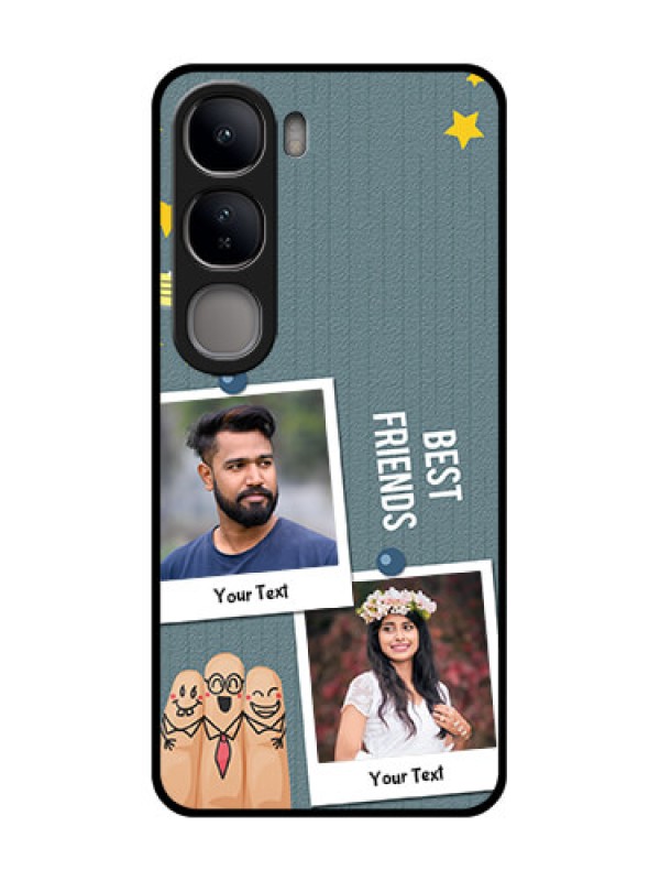 Custom Vivo Y300 5G Custom Glass Phone CaseSticky Frames And Friendship Design