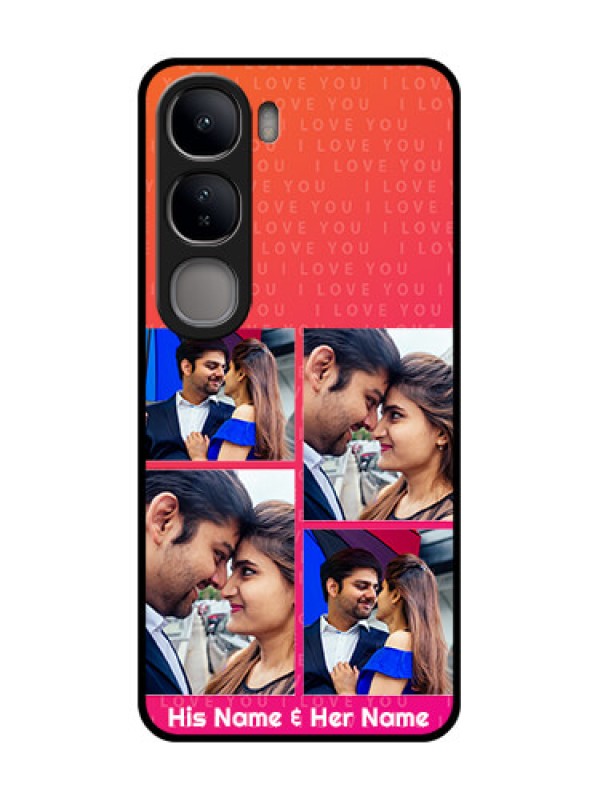 Custom Vivo Y300 5G Custom Glass Phone CaseI Love You Pink Design