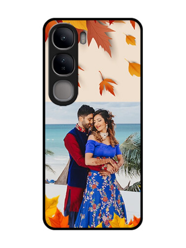 Custom Vivo Y300 5G Custom Glass Phone CaseAutumn Maple Leaves Design