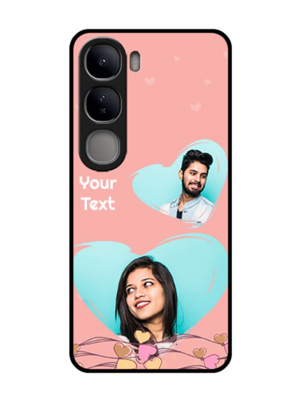 Custom Vivo Y300 5G Custom Glass Phone CaseLove Doodle Design