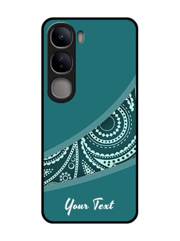 Custom Vivo Y300 5G Custom Glass Phone CaseSemi Visible Floral Design