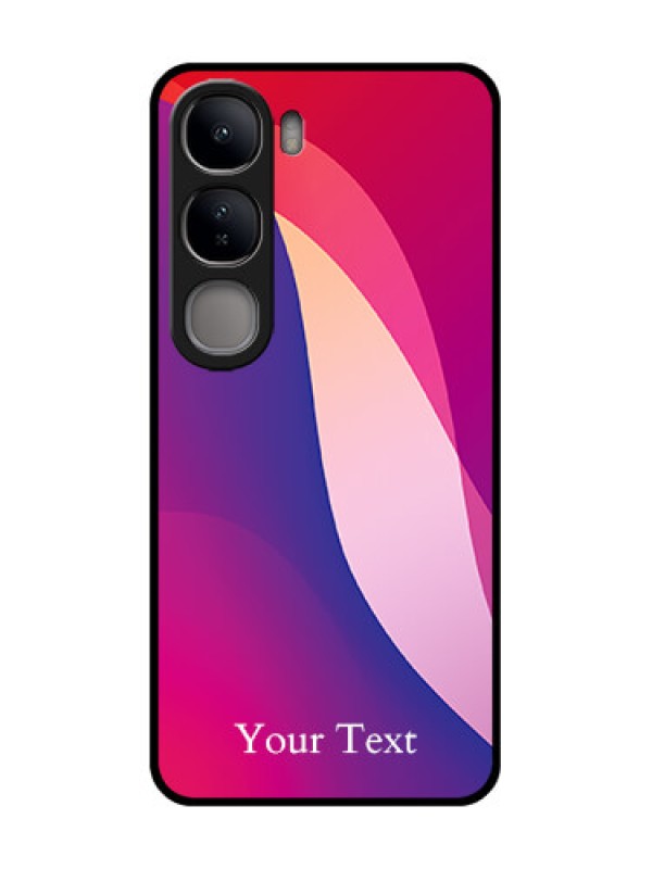 Custom Vivo Y300 5G Custom Glass Phone CaseDigital Abstract Overlap Design