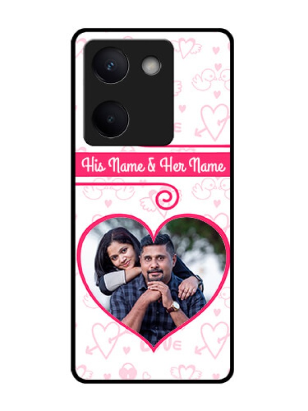 Custom Vivo Y300 Plus 5G Custom Glass Phone Case - Heart Shape Love Design