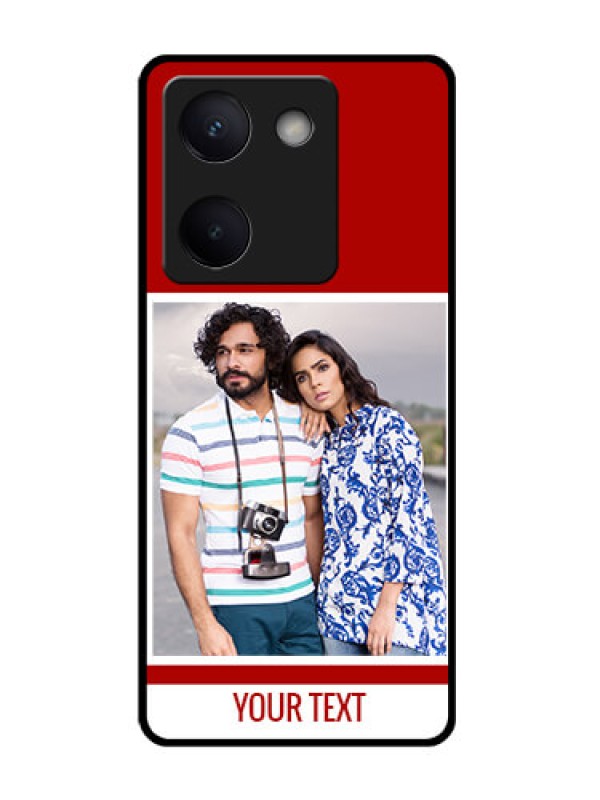 Custom Vivo Y300 Plus 5G Custom Glass Phone Case - Red Color Design