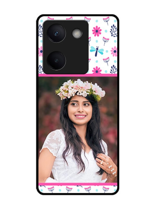 Custom Vivo Y300 Plus 5G Custom Glass Phone Case - Colorful Flower Design