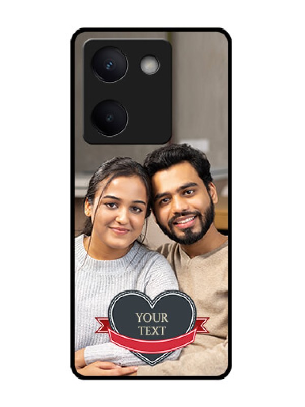 Custom Vivo Y300 Plus 5G Custom Glass Phone Case - Just Married Couple Design