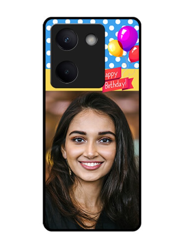 Custom Vivo Y300 Plus 5G Custom Glass Phone Case - Happy Birthday Design