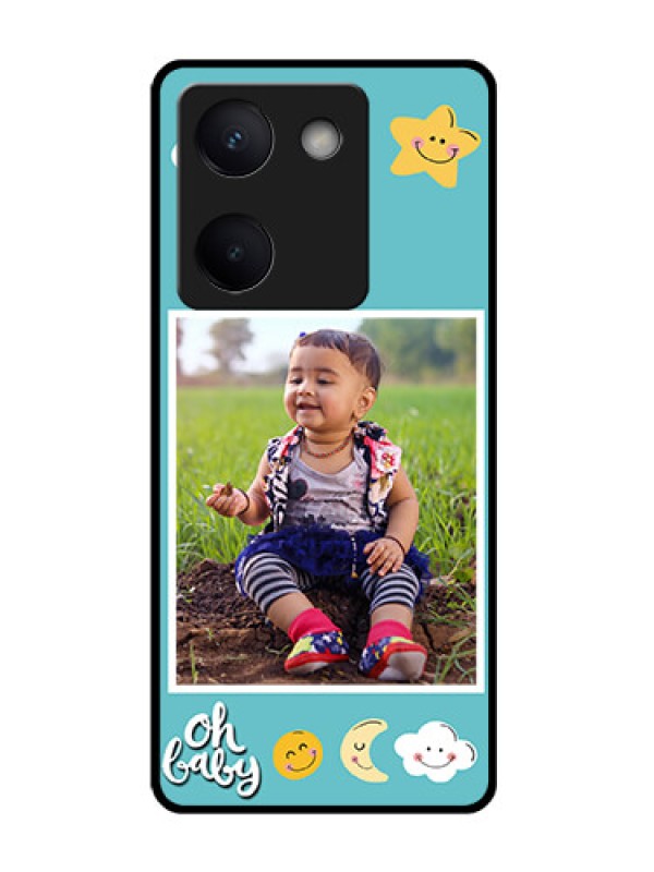Custom Vivo Y300 Plus 5G Custom Glass Phone Case - Smiley Kids Stars Design