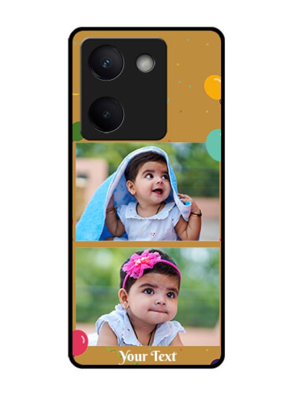 Custom Vivo Y300 Plus 5G Custom Glass Phone Case - Image Holder With Birthday Celebrations Design