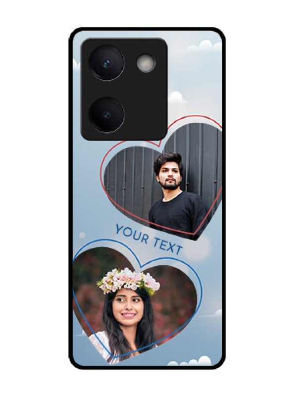 Custom Vivo Y300 Plus 5G Custom Glass Phone Case - Blue Color Couple Design