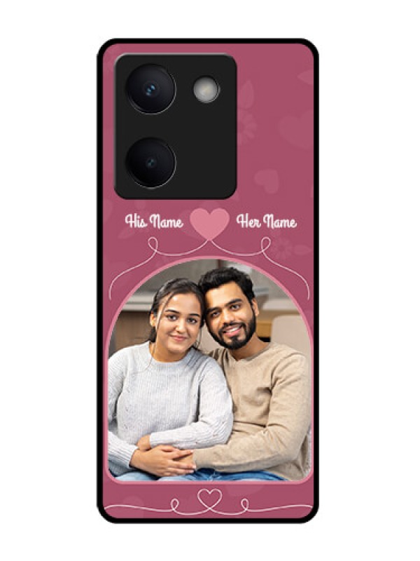 Custom Vivo Y300 Plus 5G Custom Glass Phone Case - Love Floral Design