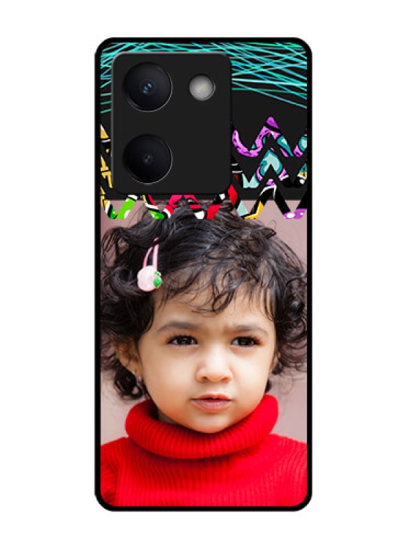 Custom Vivo Y300 Plus 5G Custom Glass Phone Case - Neon Abstract Design