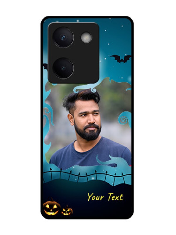 Custom Vivo Y300 Plus 5G Custom Glass Phone Case - Halloween Frame Design