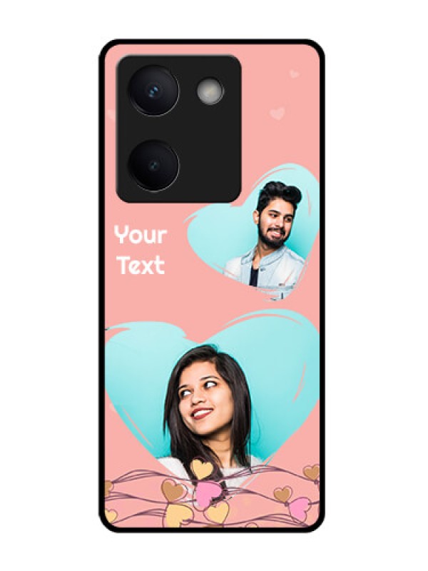 Custom Vivo Y300 Plus 5G Custom Glass Phone Case - Love Doodle Design