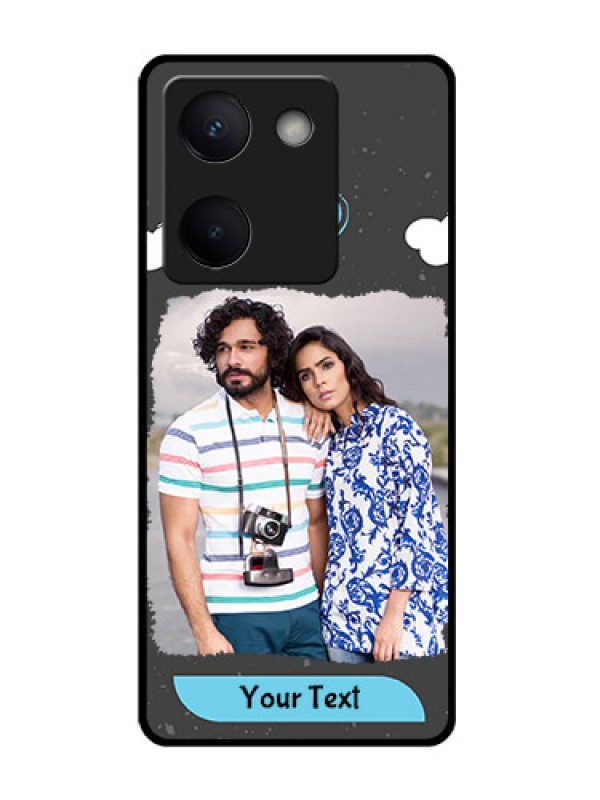 Custom Vivo Y300 Plus 5G Custom Glass Phone Case - Splashes With Love Doodles Design
