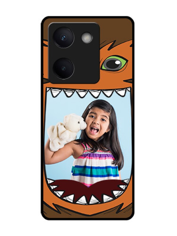 Custom Vivo Y300 Plus 5G Custom Glass Phone Case - Owl Monster Back Case Design
