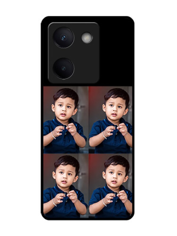 Custom Vivo Y300 Plus 5G Custom Glass Phone Case - 4 Image Holder Design