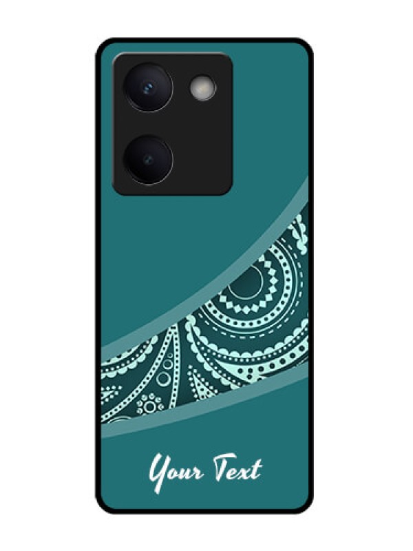 Custom Vivo Y300 Plus 5G Custom Glass Phone Case - Semi Visible Floral Design