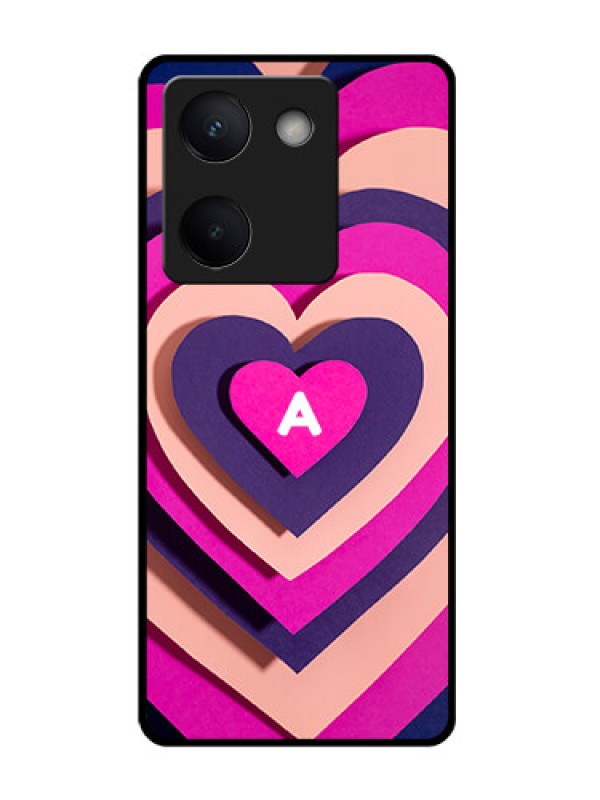 Custom Vivo Y300 Plus 5G Custom Glass Phone Case - Cute Heart Pattern Design