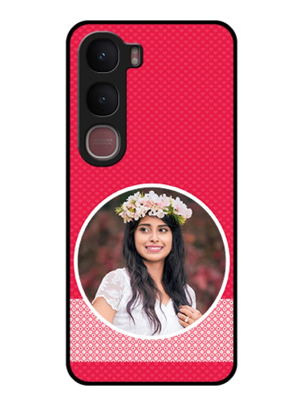 Custom Vivo Y31 5G Custom Glass Phone Case - Pink Color Pattern Design