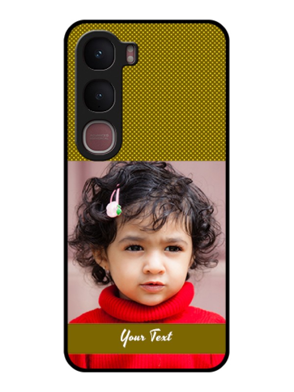 Custom Vivo Y31 5G Custom Glass Phone Case - Simple Green Color Design