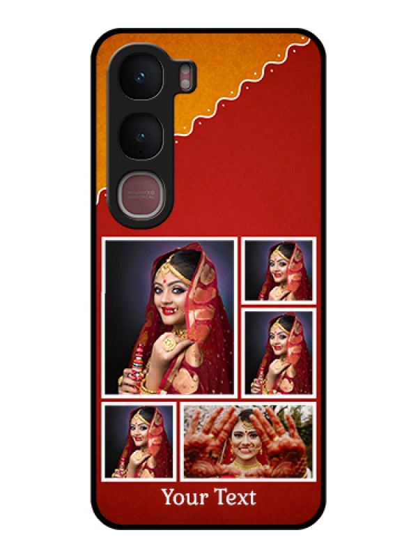 Custom Vivo Y31 5G Custom Glass Phone Case - Wedding Pic Upload Design