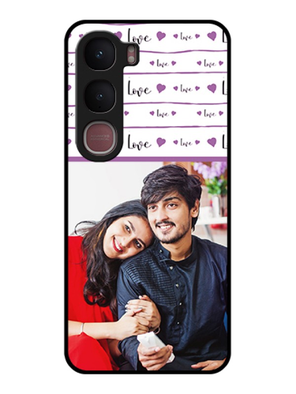 Custom Vivo Y31 5G Custom Glass Phone Case - Couples Heart Design