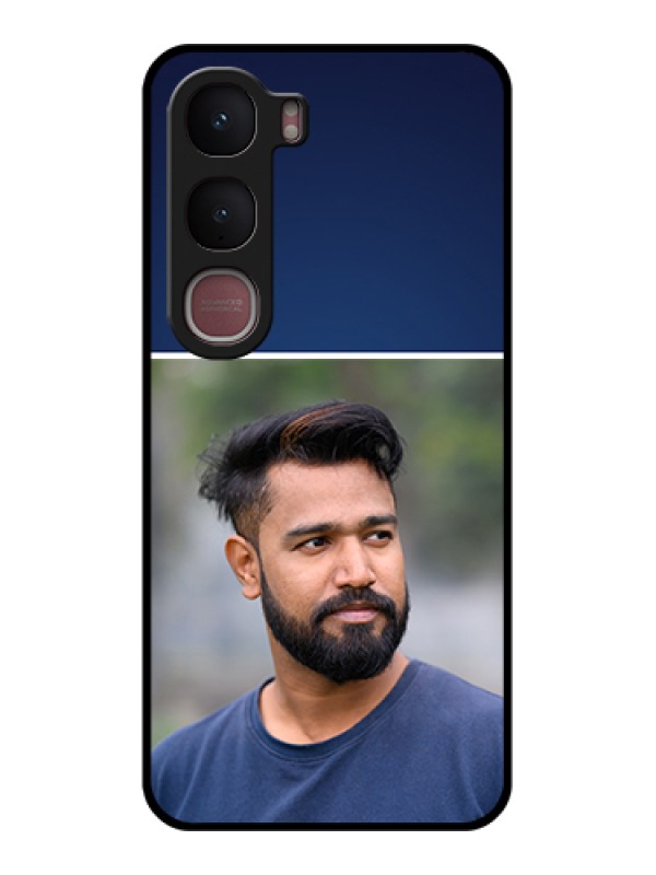 Custom Vivo Y31 5G Custom Glass Phone Case - Simple Royal Blue Design
