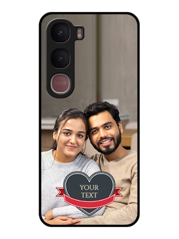Custom Vivo Y31 5G Custom Glass Phone Case - Just Married Couple Design