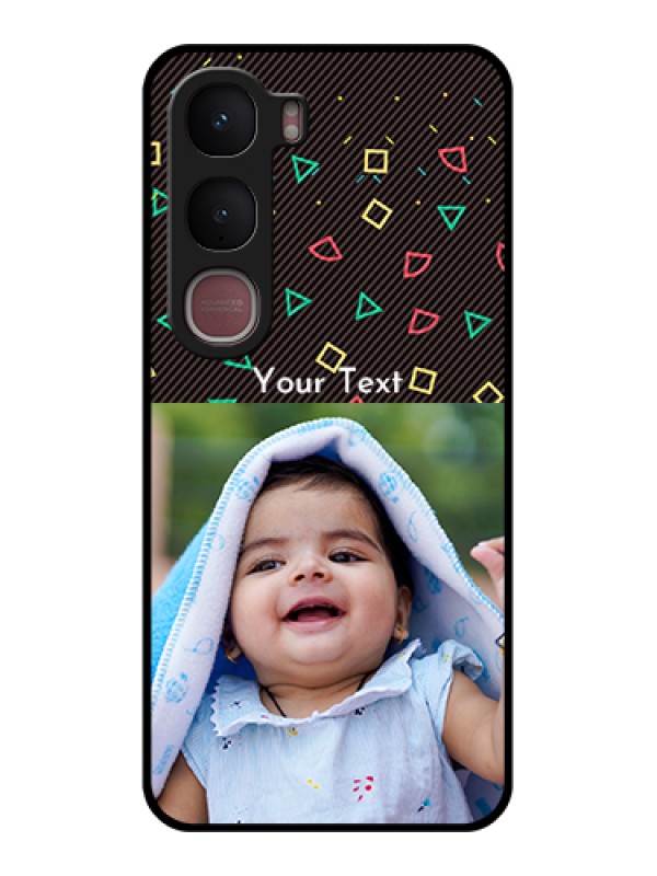 Custom Vivo Y31 5G Custom Glass Phone Case - With Confetti Birthday Design